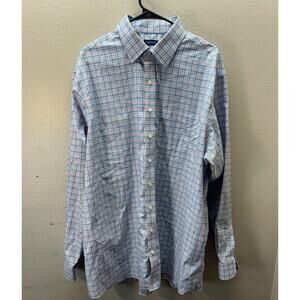 PROPER CLOTH‎ Pink Plaid Check Cotton Mens Luxury Dress Shirt - 17.5 / 37.5 Work